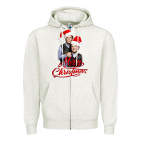 Oatmeal Heather Step Brothers - merry christmas - happy xmas Zipper Hoodie - DesigneFamous