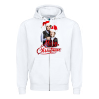 White Step Brothers - merry christmas - happy xmas Zipper Hoodie - DesigneFamous