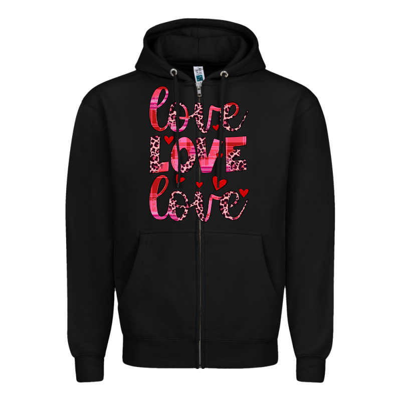 Love Valentines Day Zipper Hoodie by JahusDesignShop | Teevron