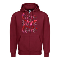 Burgundy love valentines day Zipper Hoodie - JahusDesignShop