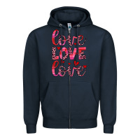 Navy love valentines day Zipper Hoodie - JahusDesignShop