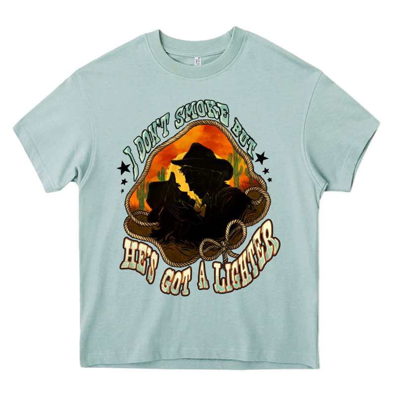 I Don't Smoke But He's Got A Lighter Heavy Core Tee by HowdyJamesFarm | Teevron