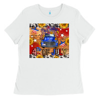 Fourth Of July Truck Ladies Tee | Teevron