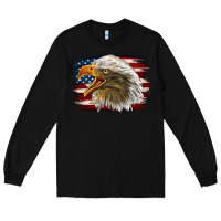 Black Western American Flag Eagle Long Sleeve Tee - LillyAllenDesigns