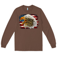 Chestnut Western American Flag Eagle Long Sleeve Tee - LillyAllenDesigns