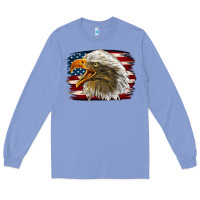 Colony Blue Western American Flag Eagle Long Sleeve Tee - LillyAllenDesigns