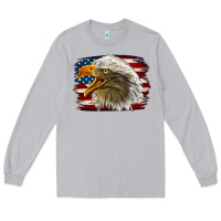 Moon Dust Western American Flag Eagle Long Sleeve Tee - LillyAllenDesigns