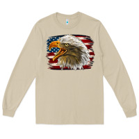 Mushroom Western American Flag Eagle Long Sleeve Tee - LillyAllenDesigns