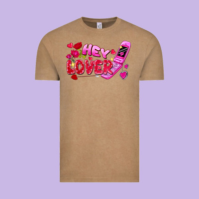 Hey Lover Flip Phone Vintage Tee Designed By Fadigitalartstudio