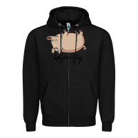 Black Spider Pig Zipper Hoodie - DesigneFamous