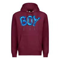 Burgundy Balloon Boy Premium Hoodie - Artiststas