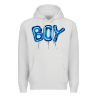 Dove Grey Balloon Boy Premium Hoodie - Artiststas