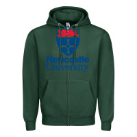Sports Green Newcastle College Zipper Hoodie - DesigneFamous