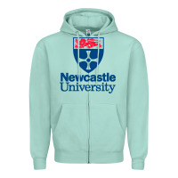 Seafoam Newcastle College Zipper Hoodie - DesigneFamous