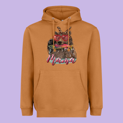Mother's Day Glasses Leopard Bandana Mama Bear Hunting Fish Heavyweight Hoodie Designed By Ranaportraitstore
