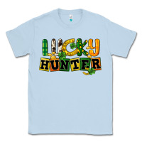 Dusty Blue Lucky hunter St. Patrick's Day Classic Tee - CowGirlArtShop