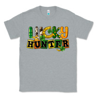Heather Grey Lucky hunter St. Patrick's Day Classic Tee - CowGirlArtShop