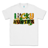 White Lucky hunter St. Patrick's Day Classic Tee - CowGirlArtShop