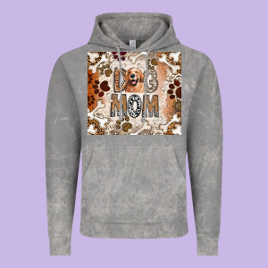 Dog Mom Vintage Hoodie Designed By Cowhidedigitalart