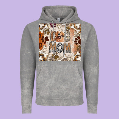 Dog Mom Vintage Hoodie Designed By Cowhidedigitalart