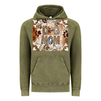 Vintage Olive Dog Mom Vintage Hoodie - CowhideDigitalArt