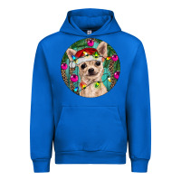 Cobalt Christmas Chihuahua Urban Hoodie - RanaPortraitStore