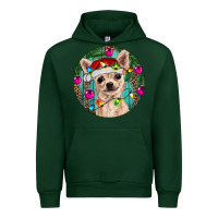 Forest Green Christmas Chihuahua Urban Hoodie - RanaPortraitStore