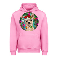 Fuchsia Pink Christmas Chihuahua Urban Hoodie - RanaPortraitStore