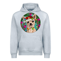 Heather Grey Christmas Chihuahua Urban Hoodie - RanaPortraitStore
