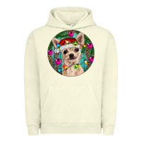 Pigment Pistachio Christmas Chihuahua Urban Hoodie - RanaPortraitStore