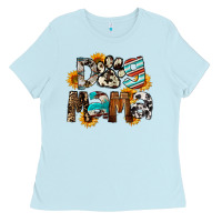 Baby Blue Dog Mama Mother's Day Ladies Tee - FaDigitalArtStudio