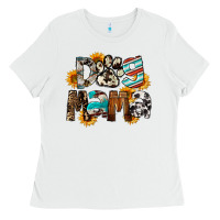 White Dog Mama Mother's Day Ladies Tee - FaDigitalArtStudio