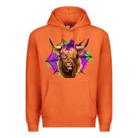 Carrot halloween highland cow Premium Hoodie - Jasminsmagicworld
