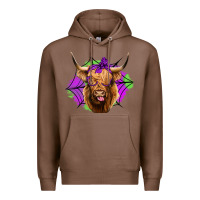 Chestnut halloween highland cow Premium Hoodie - Jasminsmagicworld