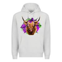 Dove Grey halloween highland cow Premium Hoodie - Jasminsmagicworld