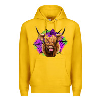 Lemon halloween highland cow Premium Hoodie - Jasminsmagicworld