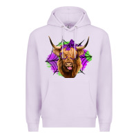 Lilac halloween highland cow Premium Hoodie - Jasminsmagicworld