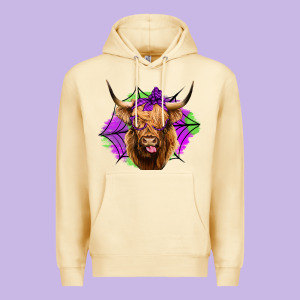 Halloween Highland Cow Premium Hoodie Designed By Jasminsmagicworld