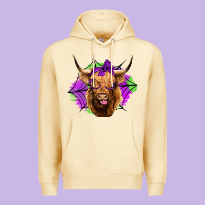 Halloween Highland Cow Premium Hoodie Designed By Jasminsmagicworld