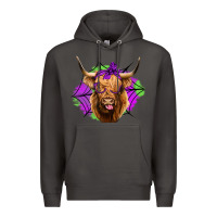 Smoke halloween highland cow Premium Hoodie - Jasminsmagicworld