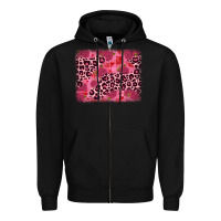Black valentine's day roses leopard background Zipper Hoodie - JahusDesignShop