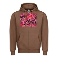Chestnut valentine's day roses leopard background Zipper Hoodie - JahusDesignShop