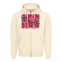 Sandshell valentine's day roses leopard background Zipper Hoodie - JahusDesignShop