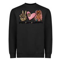 Black peace love labrador Heavyweight Sweatshirt - JahusDesignShop