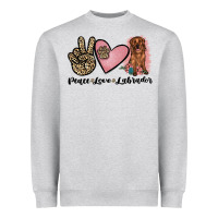 Peace Love Labrador Heavyweight Sweatshirt | Teevron