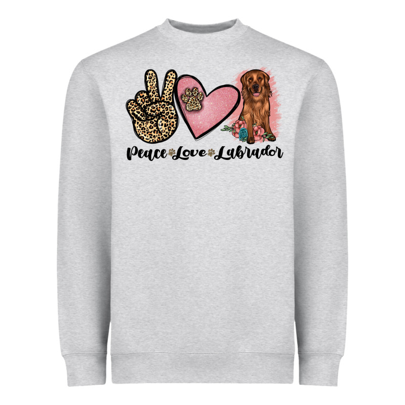 Peace Love Labrador Heavyweight Sweatshirt by JahusDesignShop | Teevron