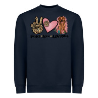 Navy peace love labrador Heavyweight Sweatshirt - JahusDesignShop