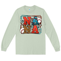 Matcha Baseball nana leopard frame Long Sleeve Tee - LillyAllenDesigns