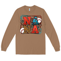 Toasted Coconut Baseball nana leopard frame Long Sleeve Tee - LillyAllenDesigns