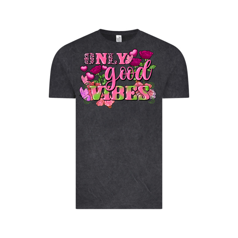 Valentine's Day Only Good Vibes Vintage Tee by FaDigitalArtStudio | Teevron
